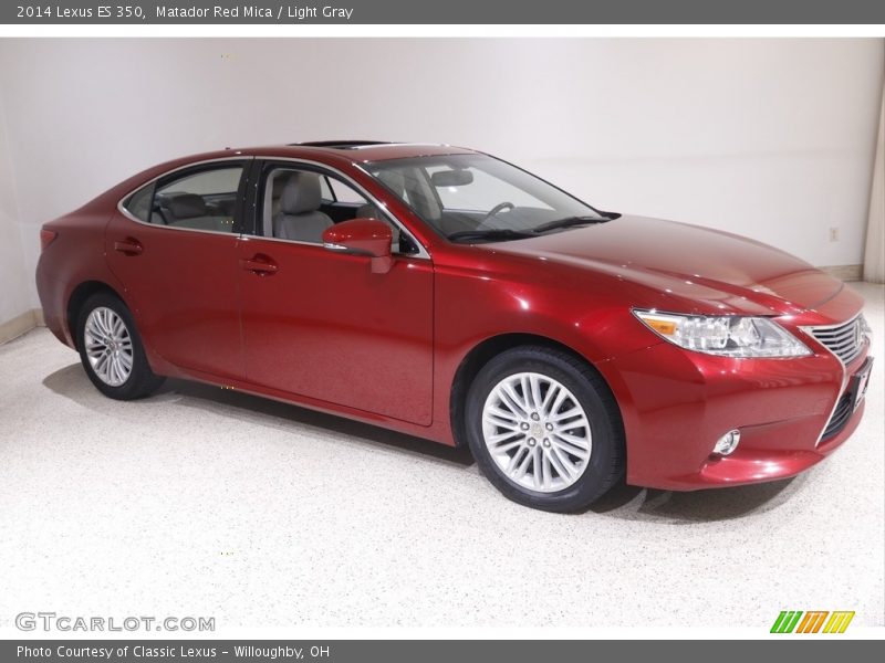 Matador Red Mica / Light Gray 2014 Lexus ES 350