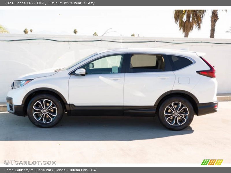 Platinum White Pearl / Gray 2021 Honda CR-V EX-L