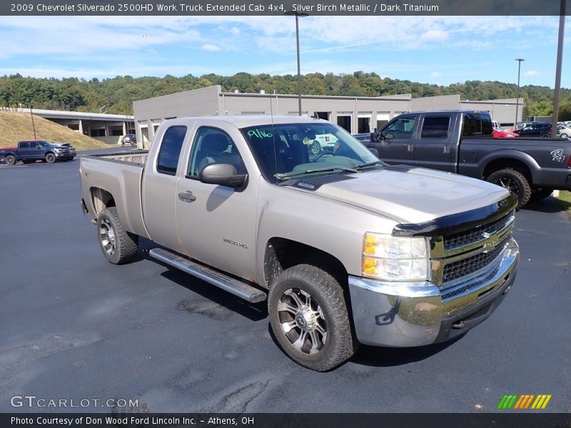 Silver Birch Metallic / Dark Titanium 2009 Chevrolet Silverado 2500HD Work Truck Extended Cab 4x4