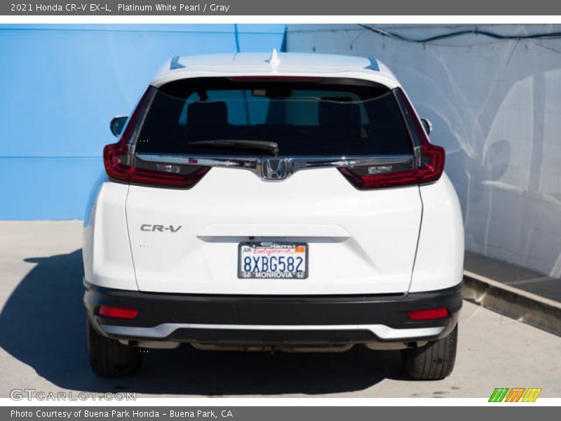 Platinum White Pearl / Gray 2021 Honda CR-V EX-L