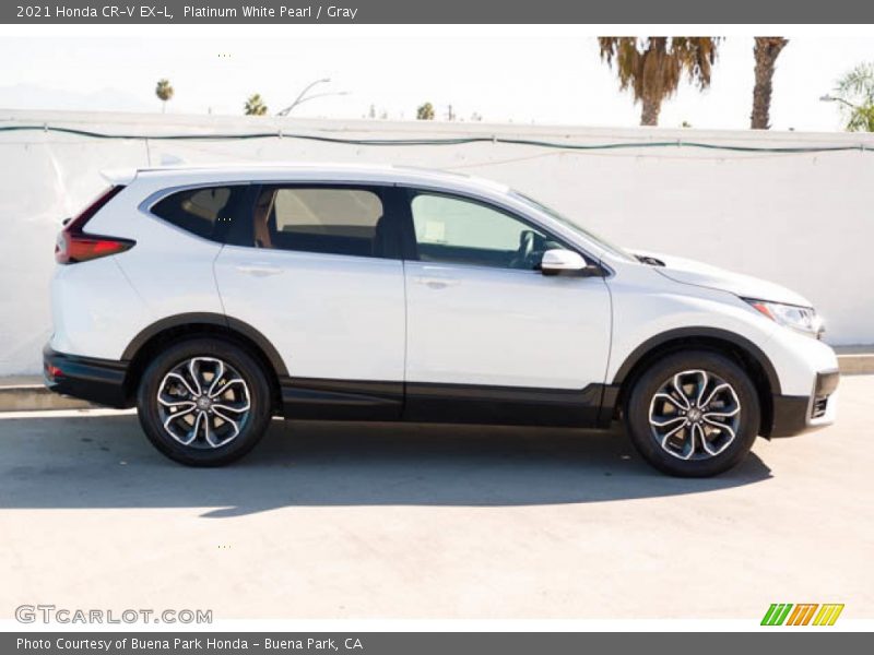 Platinum White Pearl / Gray 2021 Honda CR-V EX-L