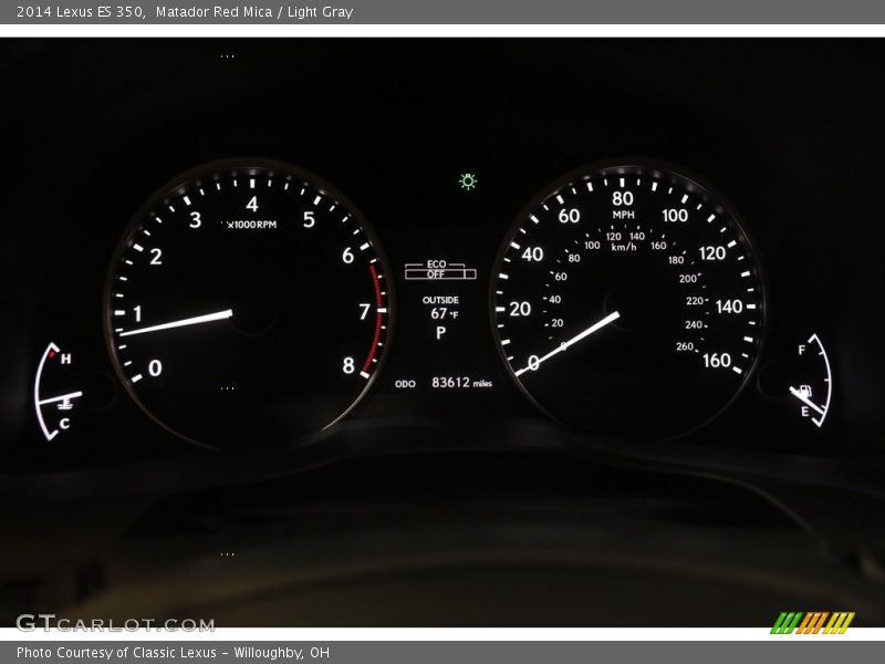 Matador Red Mica / Light Gray 2014 Lexus ES 350