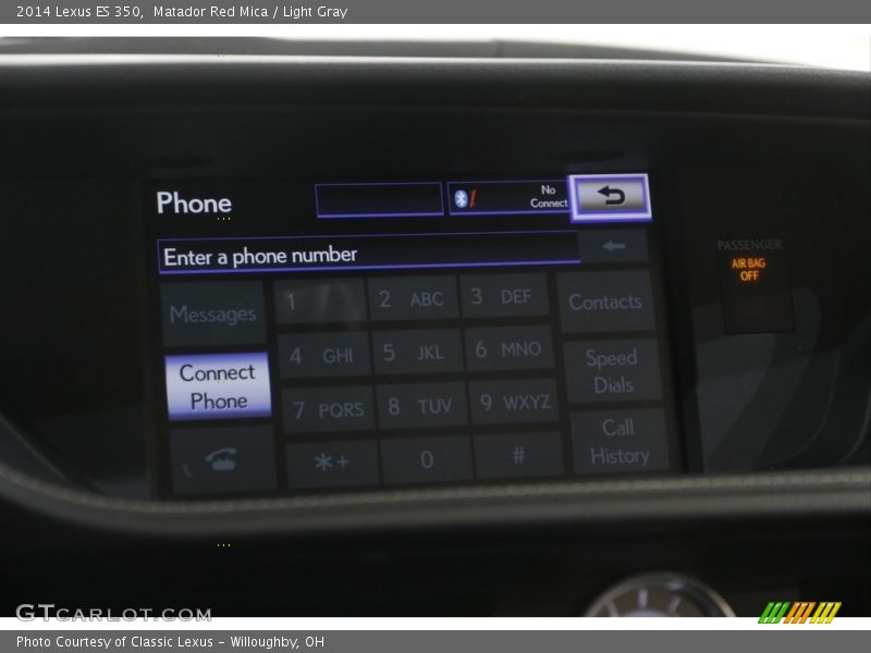 Matador Red Mica / Light Gray 2014 Lexus ES 350