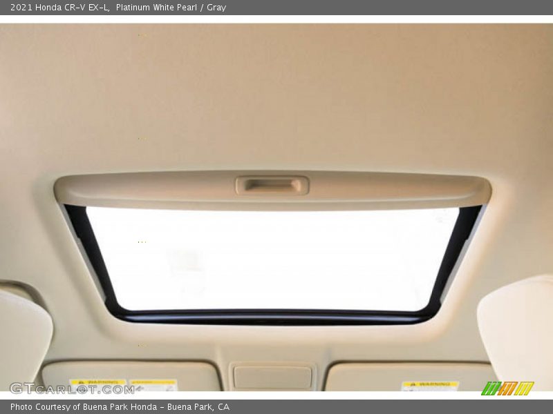 Platinum White Pearl / Gray 2021 Honda CR-V EX-L