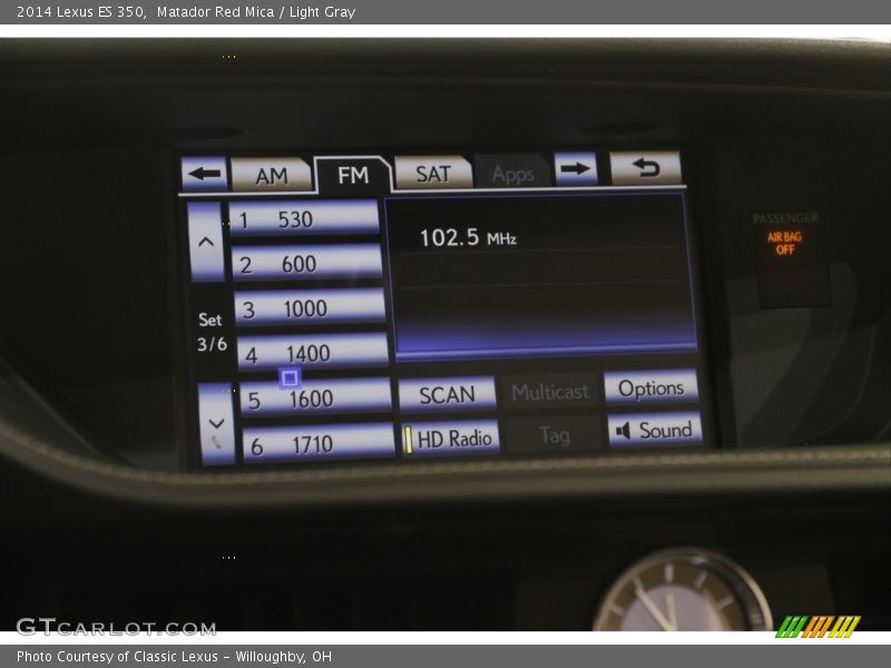 Matador Red Mica / Light Gray 2014 Lexus ES 350