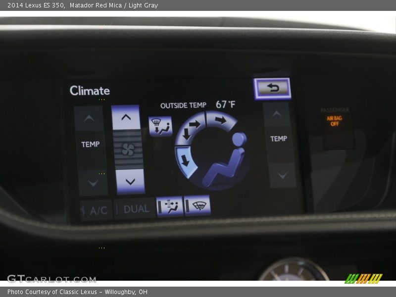 Matador Red Mica / Light Gray 2014 Lexus ES 350