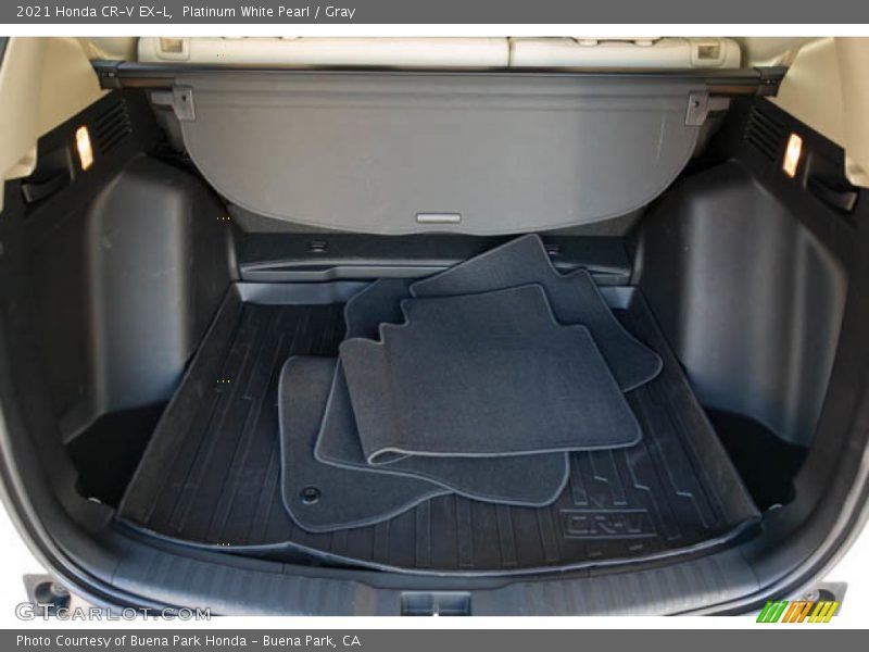 Platinum White Pearl / Gray 2021 Honda CR-V EX-L