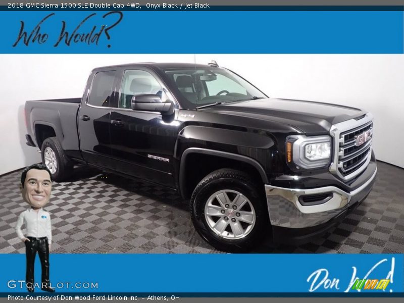 Onyx Black / Jet Black 2018 GMC Sierra 1500 SLE Double Cab 4WD