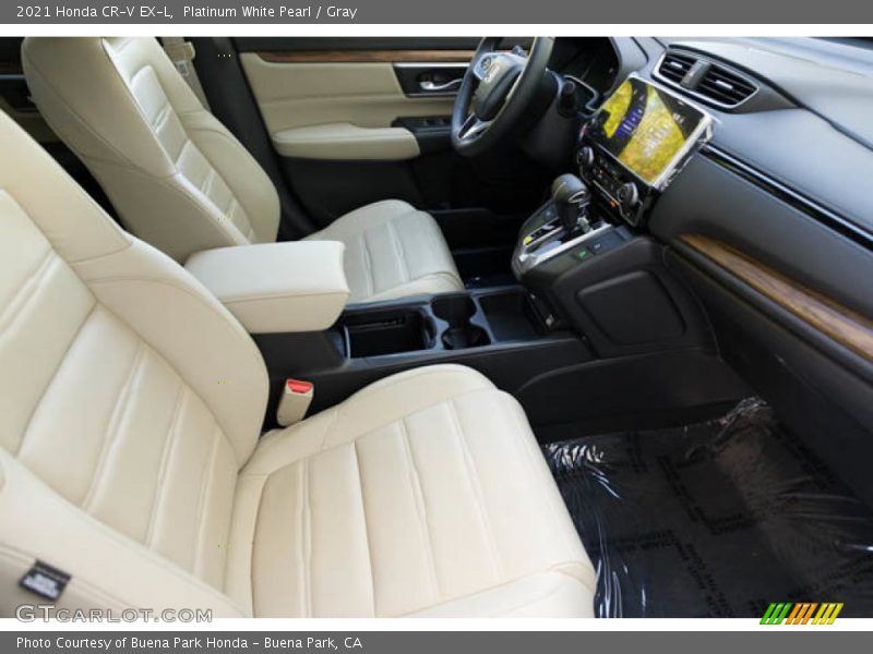 Platinum White Pearl / Gray 2021 Honda CR-V EX-L