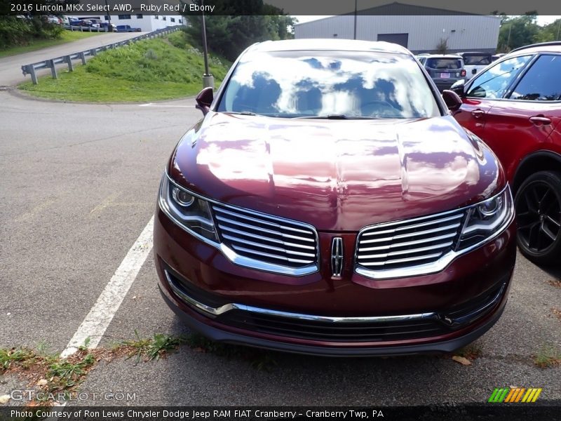 Ruby Red / Ebony 2016 Lincoln MKX Select AWD