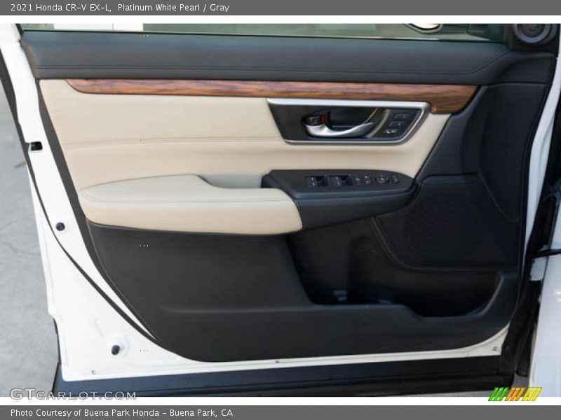 Platinum White Pearl / Gray 2021 Honda CR-V EX-L