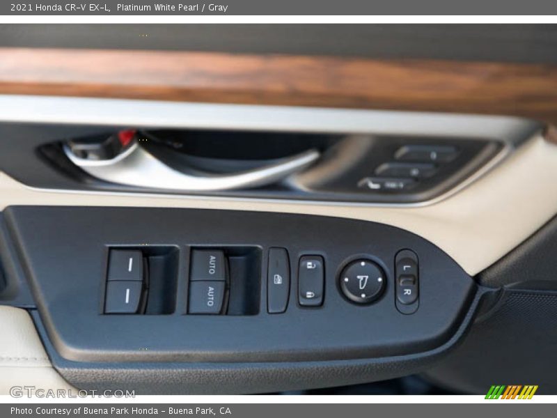 Platinum White Pearl / Gray 2021 Honda CR-V EX-L
