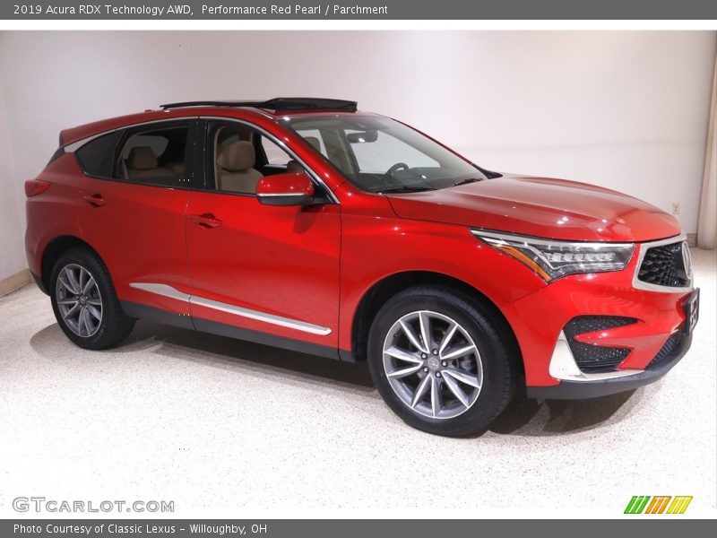 Performance Red Pearl / Parchment 2019 Acura RDX Technology AWD