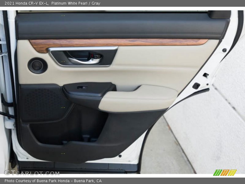 Platinum White Pearl / Gray 2021 Honda CR-V EX-L