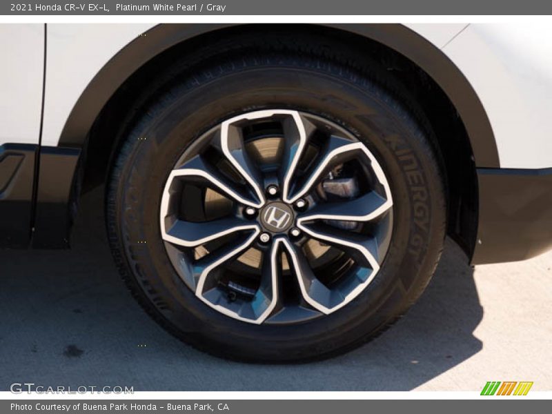 Platinum White Pearl / Gray 2021 Honda CR-V EX-L
