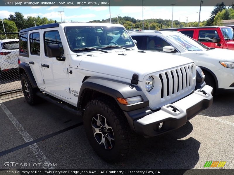 Bright White / Black 2021 Jeep Wrangler Unlimited Sport 4x4