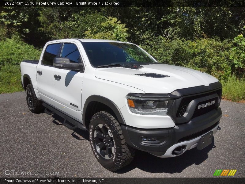 Bright White / Black/Red 2022 Ram 1500 Rebel Crew Cab 4x4