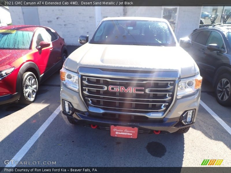 Desert Sand Metallic / Jet Black 2021 GMC Canyon AT4 Extended Cab 4WD