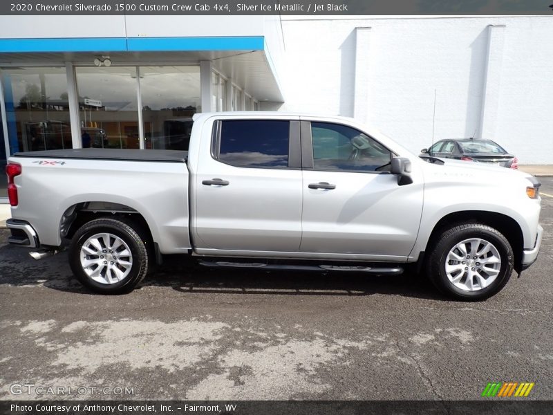 Silver Ice Metallic / Jet Black 2020 Chevrolet Silverado 1500 Custom Crew Cab 4x4