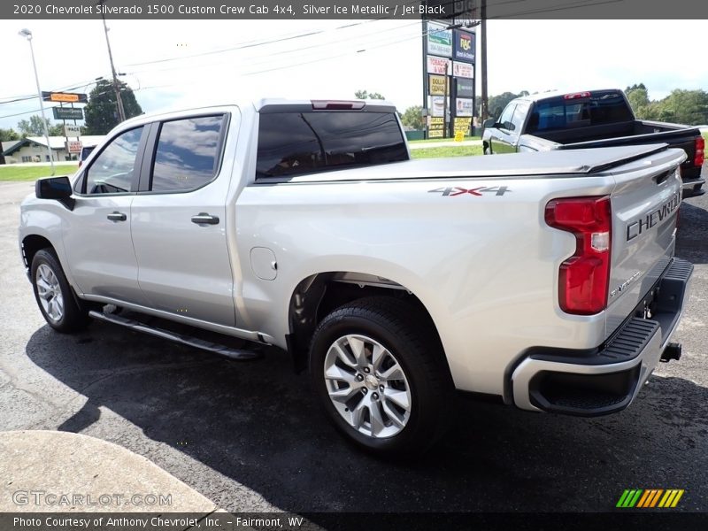 Silver Ice Metallic / Jet Black 2020 Chevrolet Silverado 1500 Custom Crew Cab 4x4
