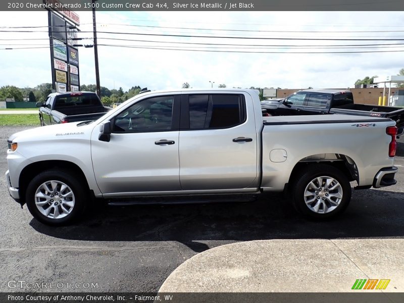 Silver Ice Metallic / Jet Black 2020 Chevrolet Silverado 1500 Custom Crew Cab 4x4