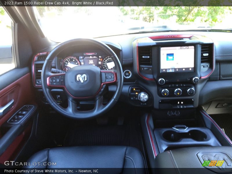 Bright White / Black/Red 2022 Ram 1500 Rebel Crew Cab 4x4