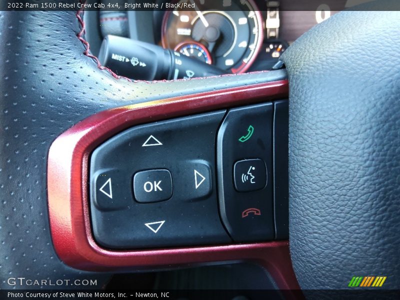 Bright White / Black/Red 2022 Ram 1500 Rebel Crew Cab 4x4