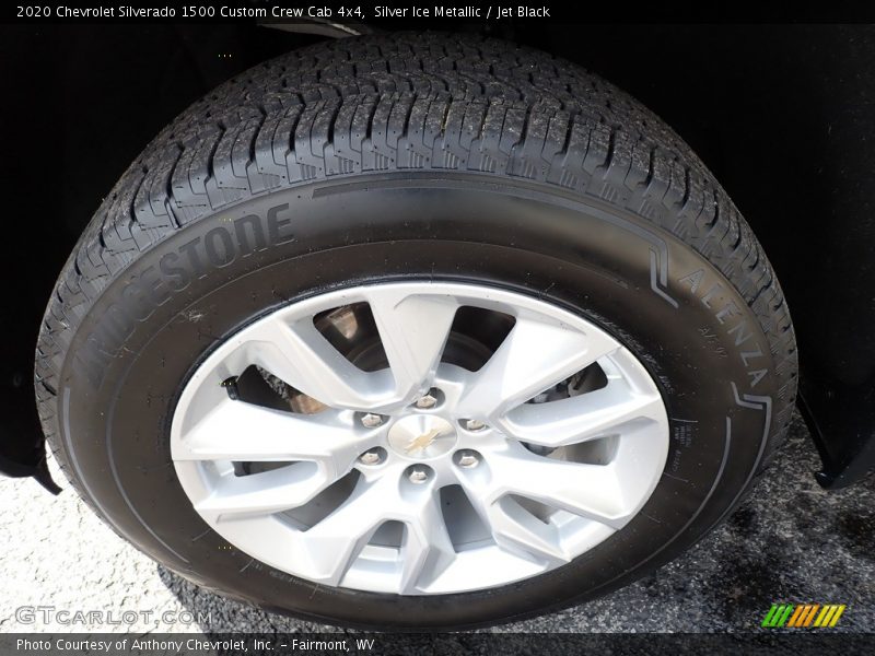 Silver Ice Metallic / Jet Black 2020 Chevrolet Silverado 1500 Custom Crew Cab 4x4