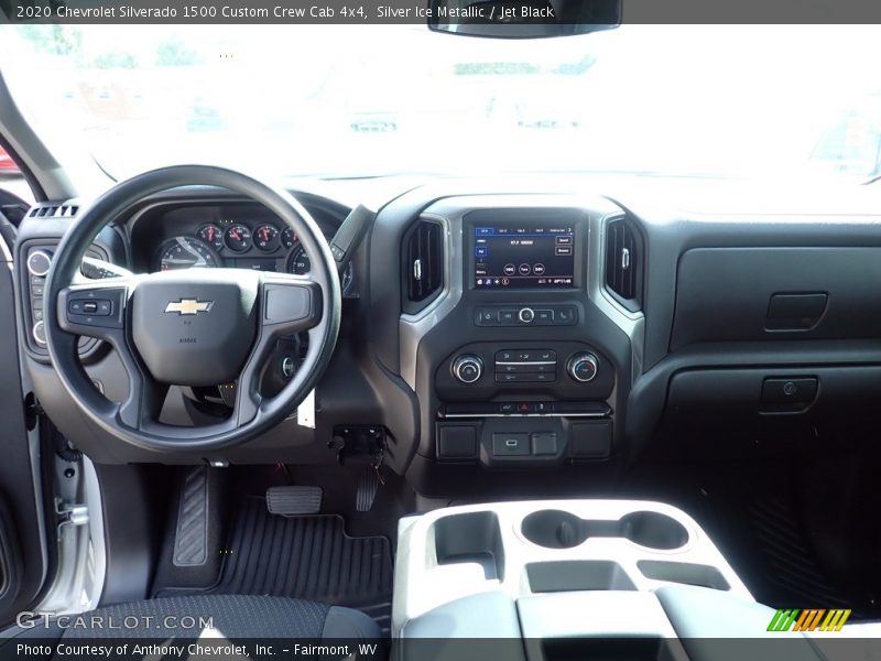 Silver Ice Metallic / Jet Black 2020 Chevrolet Silverado 1500 Custom Crew Cab 4x4
