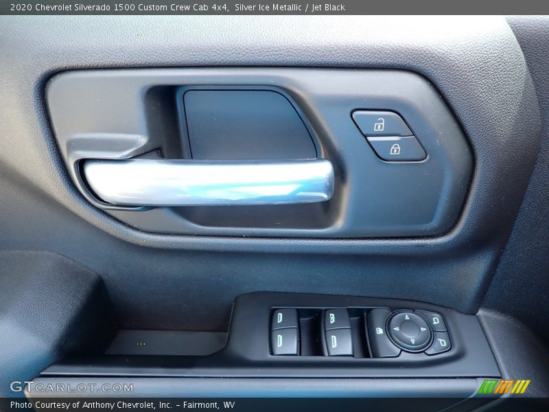 Silver Ice Metallic / Jet Black 2020 Chevrolet Silverado 1500 Custom Crew Cab 4x4