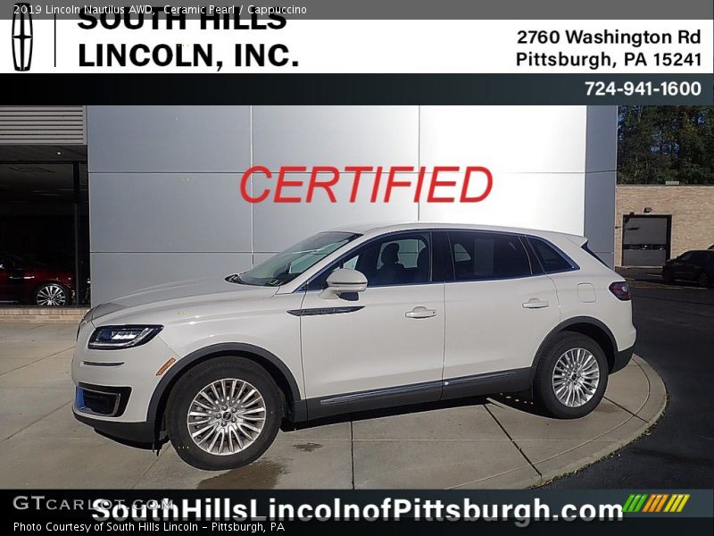 Ceramic Pearl / Cappuccino 2019 Lincoln Nautilus AWD