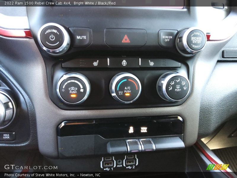Bright White / Black/Red 2022 Ram 1500 Rebel Crew Cab 4x4