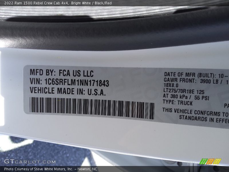 Bright White / Black/Red 2022 Ram 1500 Rebel Crew Cab 4x4