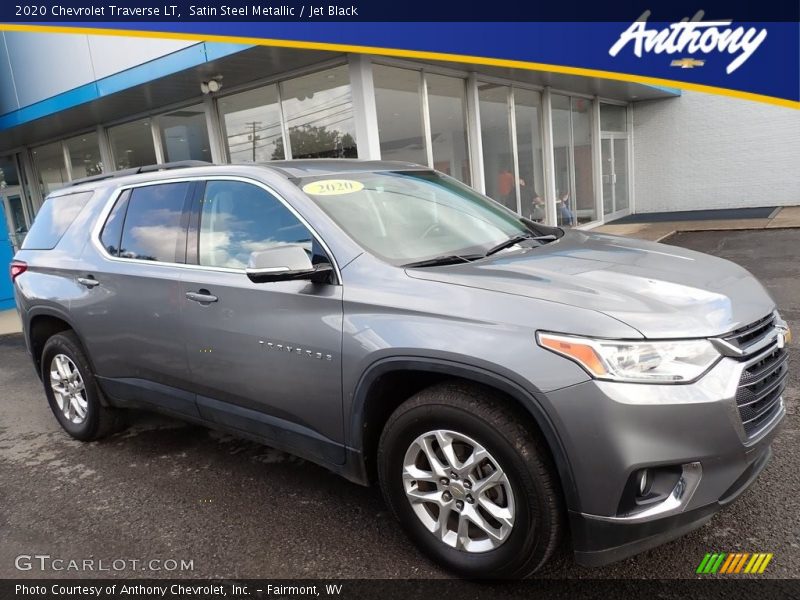 Satin Steel Metallic / Jet Black 2020 Chevrolet Traverse LT