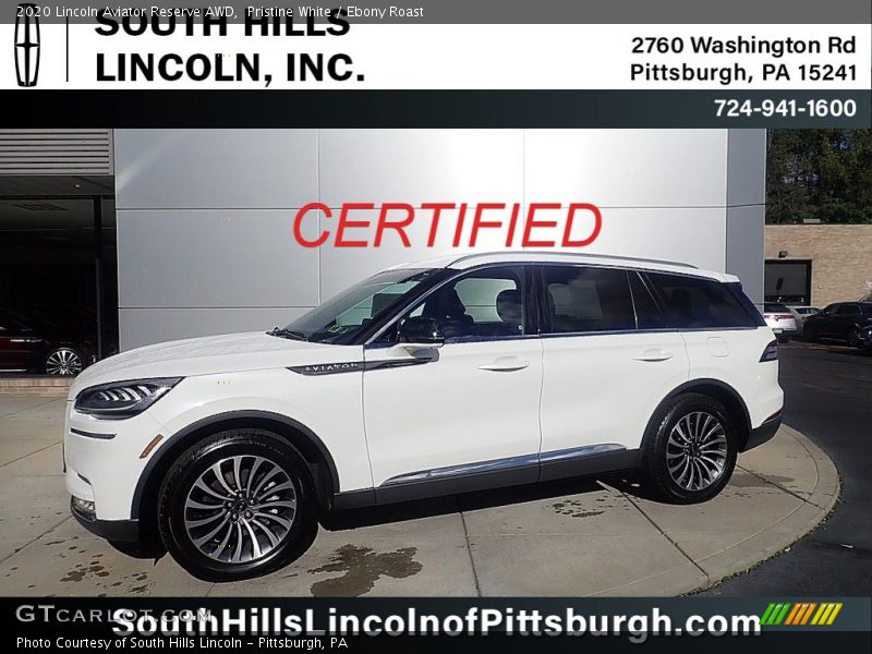 Pristine White / Ebony Roast 2020 Lincoln Aviator Reserve AWD