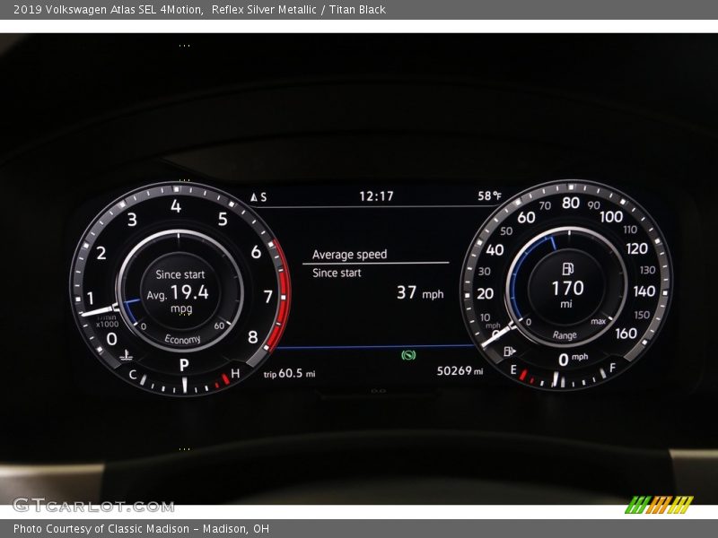 Reflex Silver Metallic / Titan Black 2019 Volkswagen Atlas SEL 4Motion