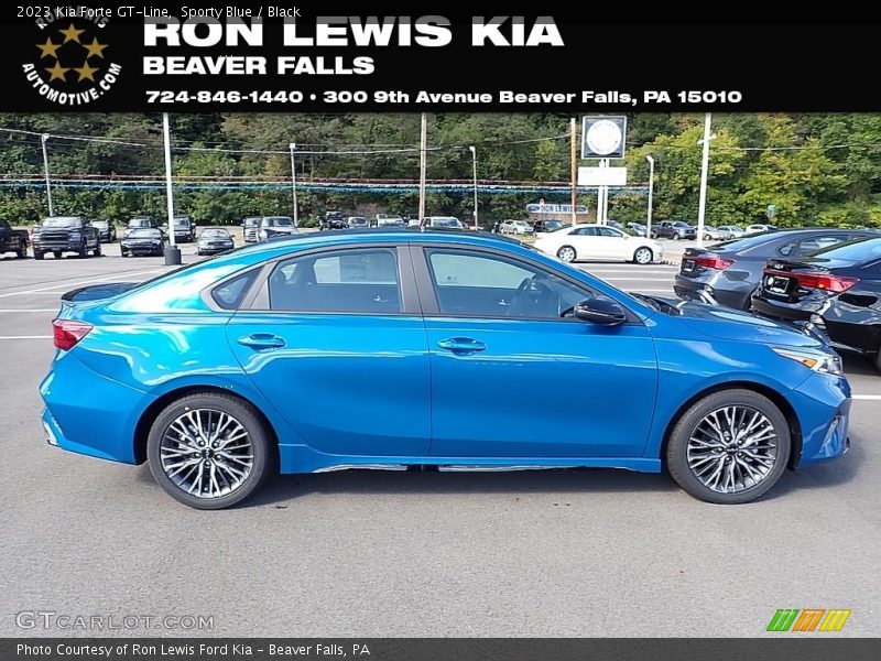 Sporty Blue / Black 2023 Kia Forte GT-Line