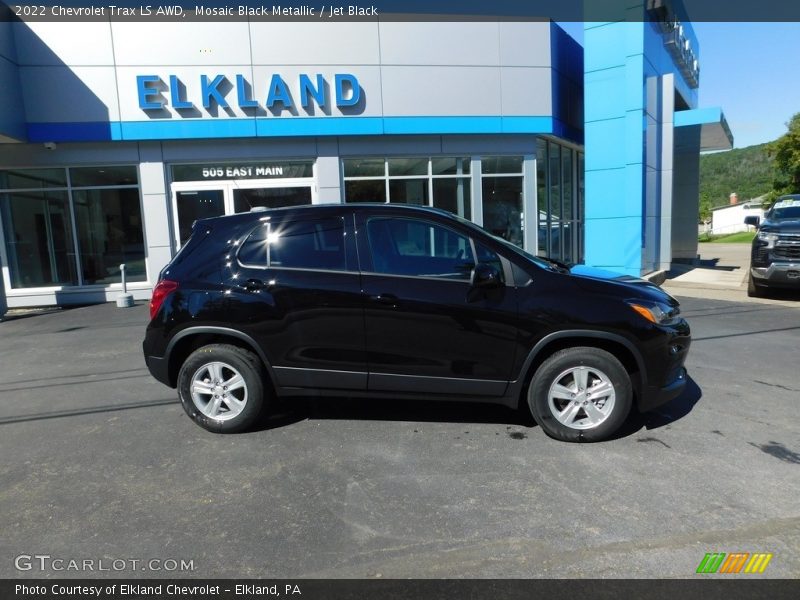 Mosaic Black Metallic / Jet Black 2022 Chevrolet Trax LS AWD