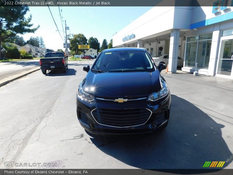 Mosaic Black Metallic / Jet Black 2022 Chevrolet Trax LS AWD