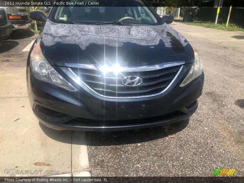 Pacific Blue Pearl / Camel 2011 Hyundai Sonata GLS