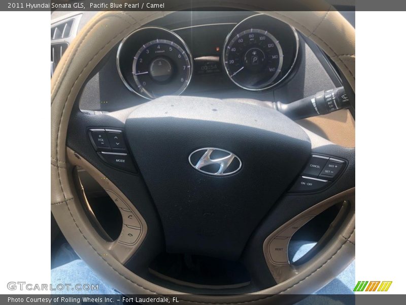 Pacific Blue Pearl / Camel 2011 Hyundai Sonata GLS