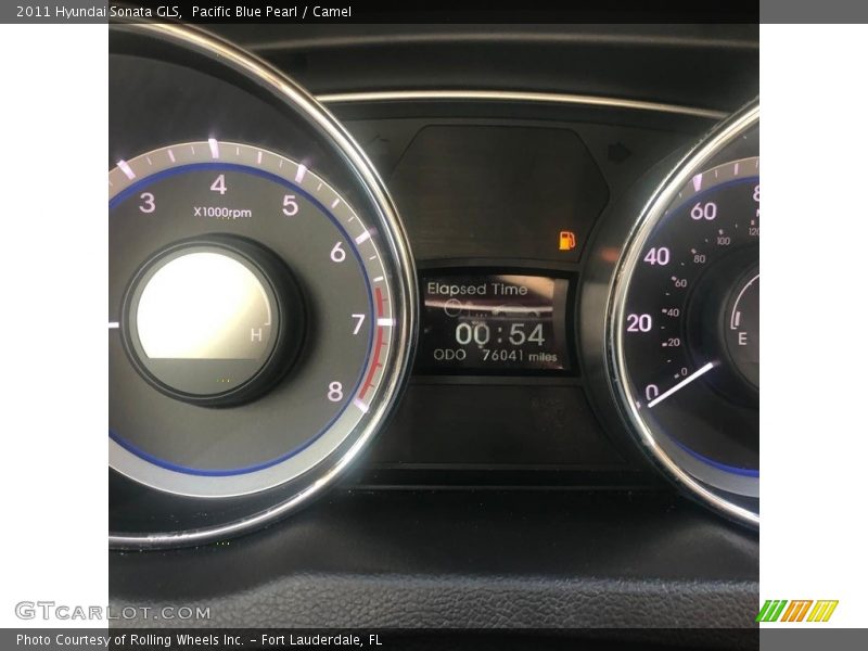 Pacific Blue Pearl / Camel 2011 Hyundai Sonata GLS