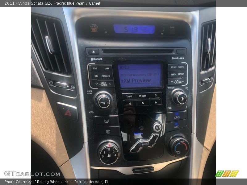 Pacific Blue Pearl / Camel 2011 Hyundai Sonata GLS