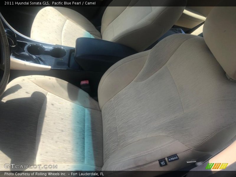 Pacific Blue Pearl / Camel 2011 Hyundai Sonata GLS