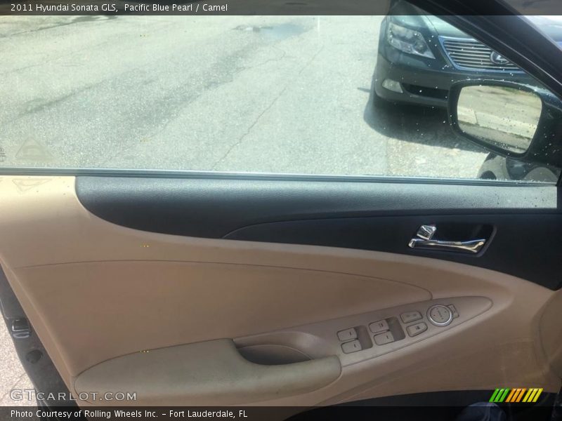Pacific Blue Pearl / Camel 2011 Hyundai Sonata GLS