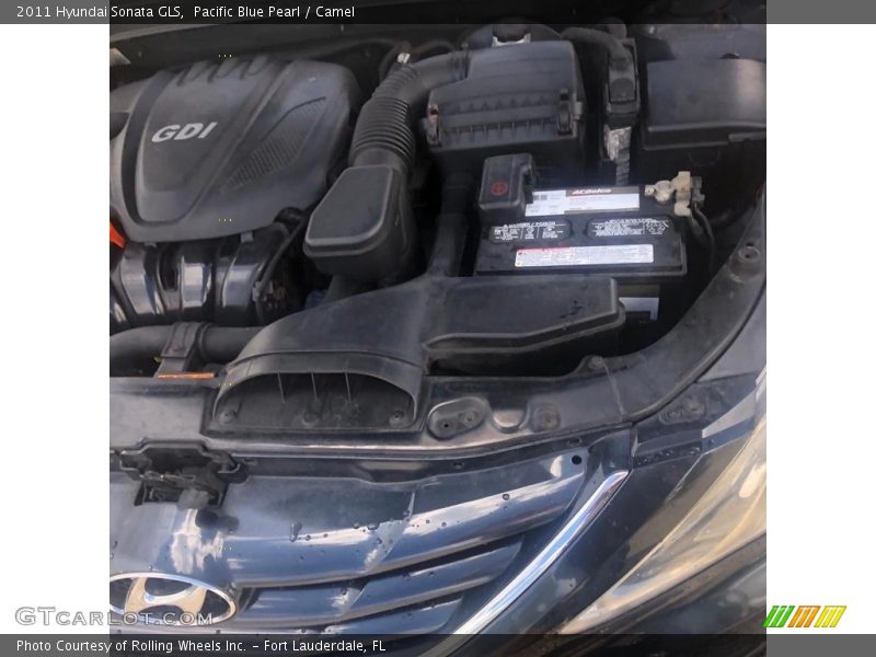 Pacific Blue Pearl / Camel 2011 Hyundai Sonata GLS