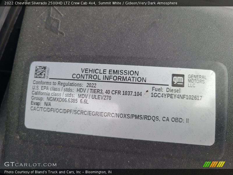 Summit White / Gideon/Very Dark Atmosphere 2022 Chevrolet Silverado 2500HD LTZ Crew Cab 4x4