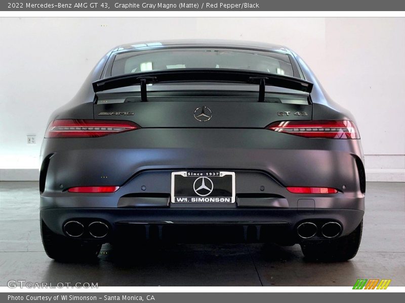 Graphite Gray Magno (Matte) / Red Pepper/Black 2022 Mercedes-Benz AMG GT 43