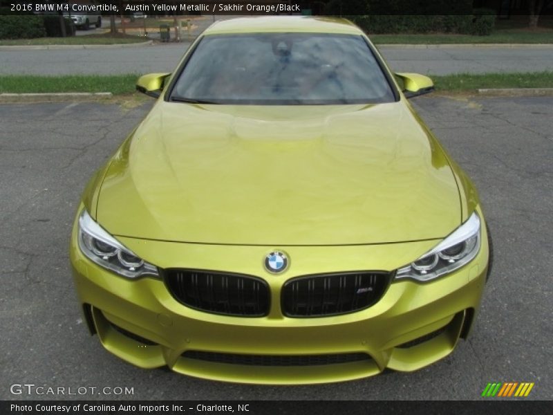 Austin Yellow Metallic / Sakhir Orange/Black 2016 BMW M4 Convertible