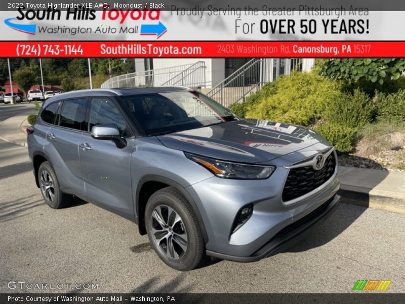 Moondust / Black 2022 Toyota Highlander XLE AWD